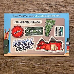 🆓 • NEW/UNUSED • Champlain College Stickers **FREE WITH BUNDLE**